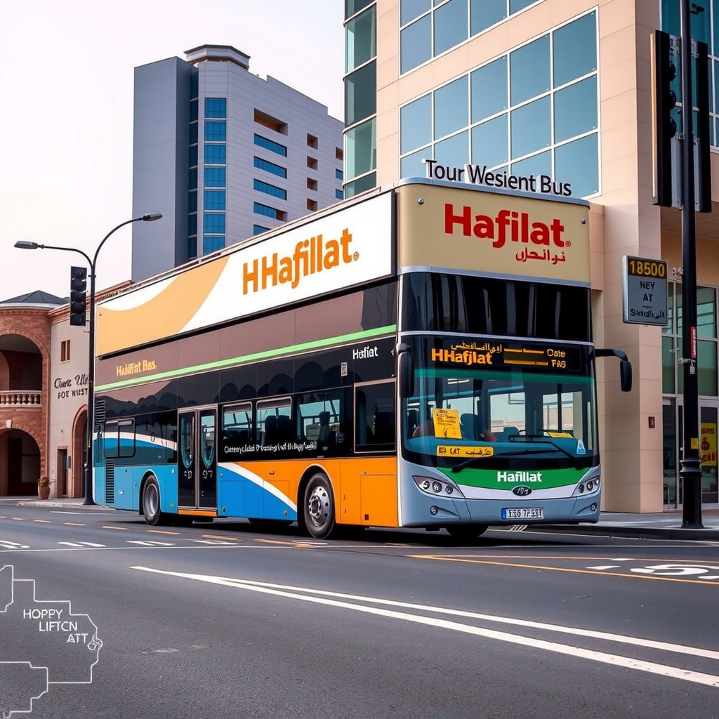 Map showing Hafilat bus office location at Al Wahda Street, Building 42, Abu Dhabi, United Arab Emirates with surrounding landmarks and transportation routes