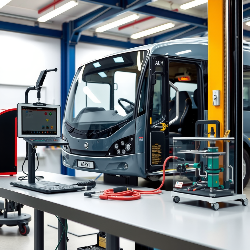 Modern diagnostic equipment and tools specifically designed for aluminium bus body maintenance and structural integrity testing